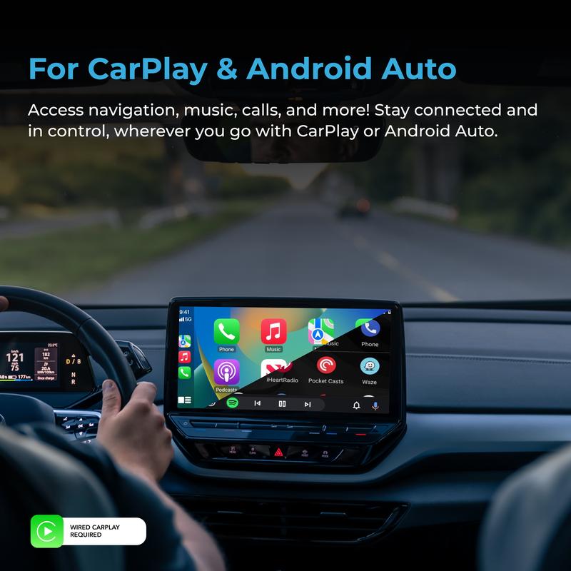 AutoSky TV Adapter – Wireless Apple CarPlay Converter with HDMI Input for Fire Stick, Roku & Streaming Apps on Your Car's Infotainment Screen