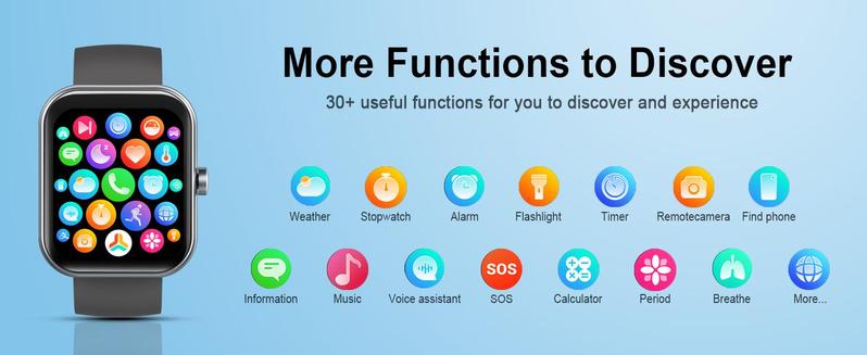 Multi-Functional Smart Watch,1 Count USB Rechargeable Fashion Numbers Watch with Multiple Sport Mode, Wireless Call and Message Reminder,Wearable Smartphone Digital Electronic Gadgets,Fashion Digital Watch,gifts for boyfriend