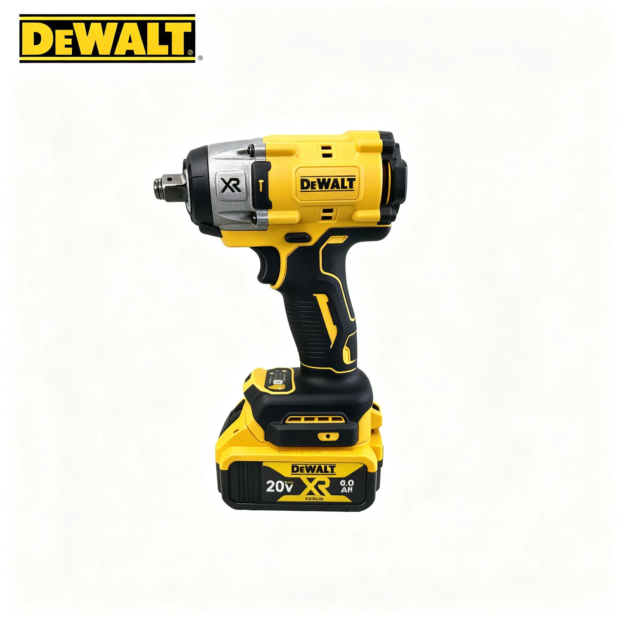 DEWALT DCF922 20V Max Cordless Impact Wrench - 1/2-in Square Drive, 600N.m Max Torque, 0-3200 IPM, 0-2800 RPM, W/ 6.0Ah XR Lithium-Ion Battery & DCB112 Charger, For Automotive Repair & Workshop Fastening Tasks