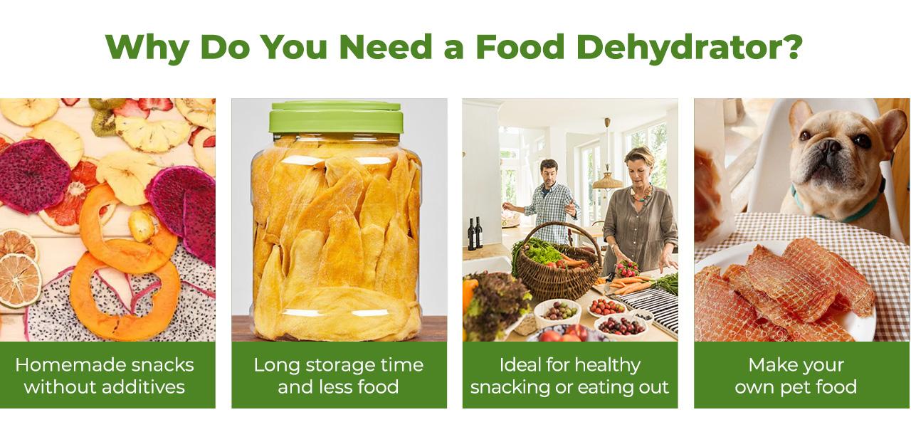 Rosewill Compact Food Dehydrator, 5 Stackable Trays with Adjustable 48H Timer and Temperature Control - Electric Food Preserver for Jerky, Fruits, Veggies, Meat & Dog Treats