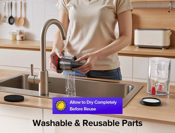 [Home Essential] Cordless Stick Vacuum Cleaner with 55Kpa Suction, Anti - Tangle Brush and Upgraded Green Light, Ideal for Home Cleaning