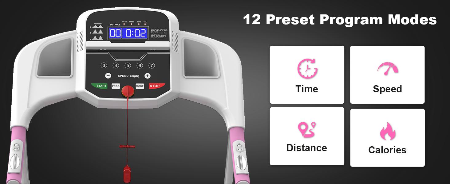 LIVIVOX  7.5 MPH  Foldable Walkable walking Treadmill with Handle，Remote Control ，Wheels for Easy Moving，265lbs Weight Capacity  Outdoorfun Home Gym Fitness Equipment Workout  Calories， Ideal for home/office,apartment ,0-10% incline pink treadmill