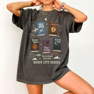 Comfort Colors Windy City Hockey Romance Shirt, Windy City Series Mile High The Right Move Caught Up Play Along Unisex Classic Cotton Graphic T-Shirt