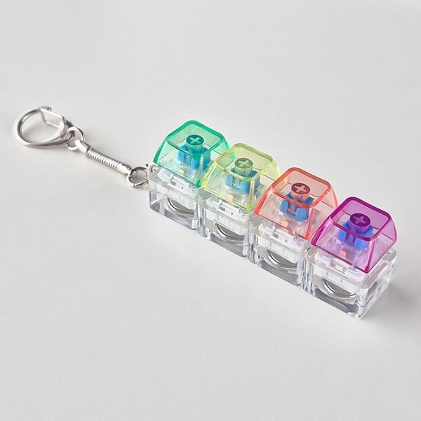 4PCS Keyboard Fidget Clicker Keychain Toy, Clear Mechanical Button Finger Fidget for ADHD, Anxiety & Autism, Addictive Stress Relief Desk Toy, Fun Gift for Friends, Teens & Adults 4PCS Keyboard Fidget Clicker Keychain Toy, Clear Mechanical Button Finger Fidget for ADHD, Anxiety & Autism, Addictive Stress Relief Desk Toy, Fun Gift for Friends, Teens & Adults
