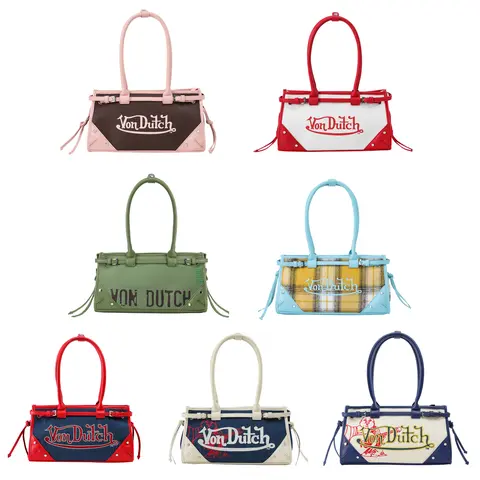 Von Dutch Lane Women's Casual Shoulder Bags - All Styles, Logo Print, Handle, Zip, Daily Carry Handbags, Casual Shoulder Bag