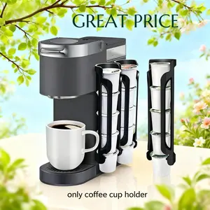 [Only Holder] 2 Pack K Cup Coffee Pod Holder for Keurig, Side Mount Storage Organizer, Perfect for Small Counters(Black/Grey/Pink/Green)-Coffee Machine Coffee Pod Not Included