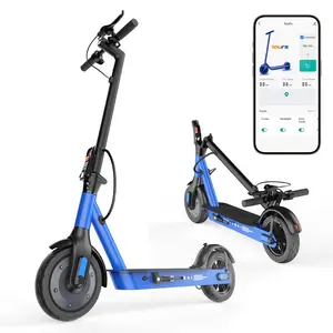 V9 Sport Commuting foldable electric scooter ,10" Vacuum Big Tire, Max Speed 28MPH,20Miles Long Range, Portable EScooter for Commuting, Electric Kick Scooter with APP Control 36V 10.5AH Battery long Range Commuter Electric Scooter dual brake