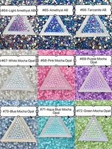 Flat Back Glass Rhinestones (No.64 - No.72) | Multiple Colors & Sizes (SS6-SS20)