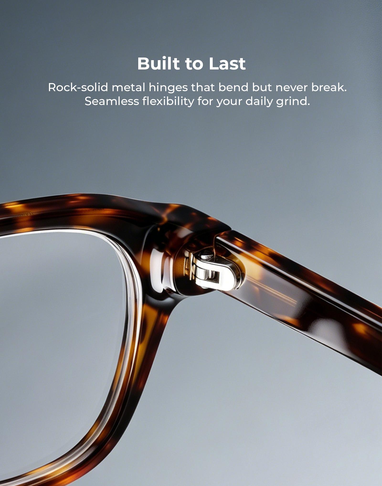 TIJN Blue Light Blocking Glasses, Anti Eyestrain UV Protection, TR90 Square Frame Glasses Chic Preppy Look for Women and Men
