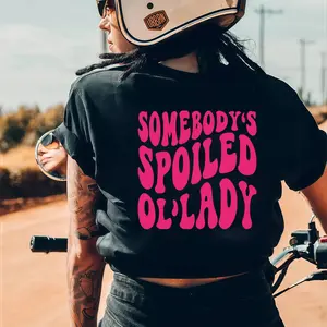 Spoiled Wife Tee Shirt for Women – Unisex Cotton Short Sleeve Top, Birthday Gift Ready