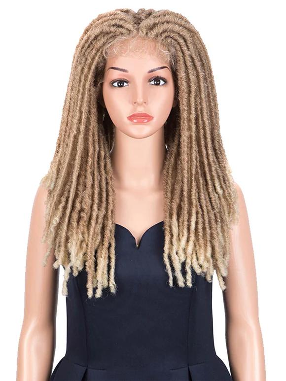 Noble 3×6 Lace 23 Inch DreadLock Wig Faux Locs Braids Synthetic Wig