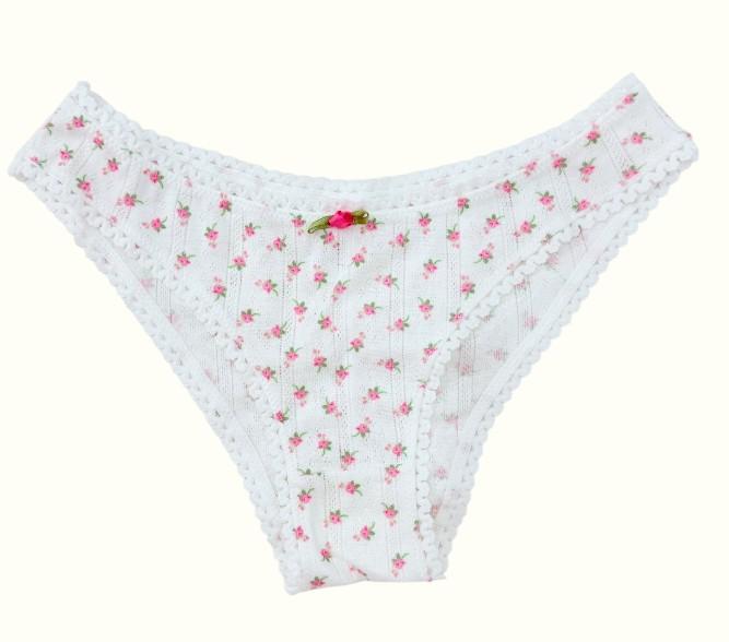 Pointelle Bikini Undie Cute Y2K Coquette Cotton