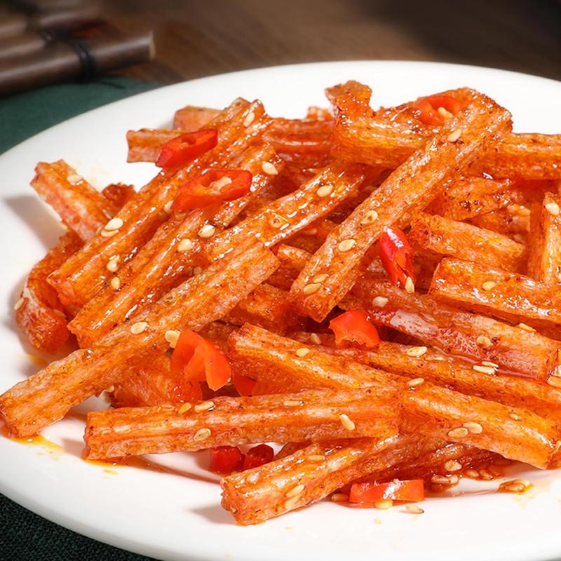 Spicy Strips,Latiao,6 Packs Chinese Spicy Sticks,Chinese Classic Piquancy Leisure Latiao Snack Individual Package(2.4 ounces perpack) (Latiao-M)