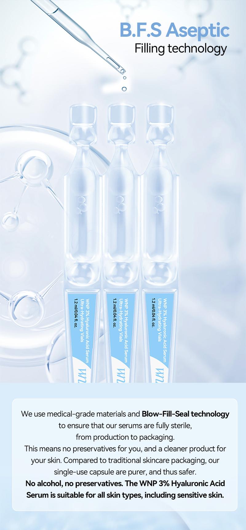 [WNP Official] 3% Hyaluronic Acid Serum + Emergency Repair Oil-Suspension Serum for All Skin Types - Comfort Repair Skin Skincare