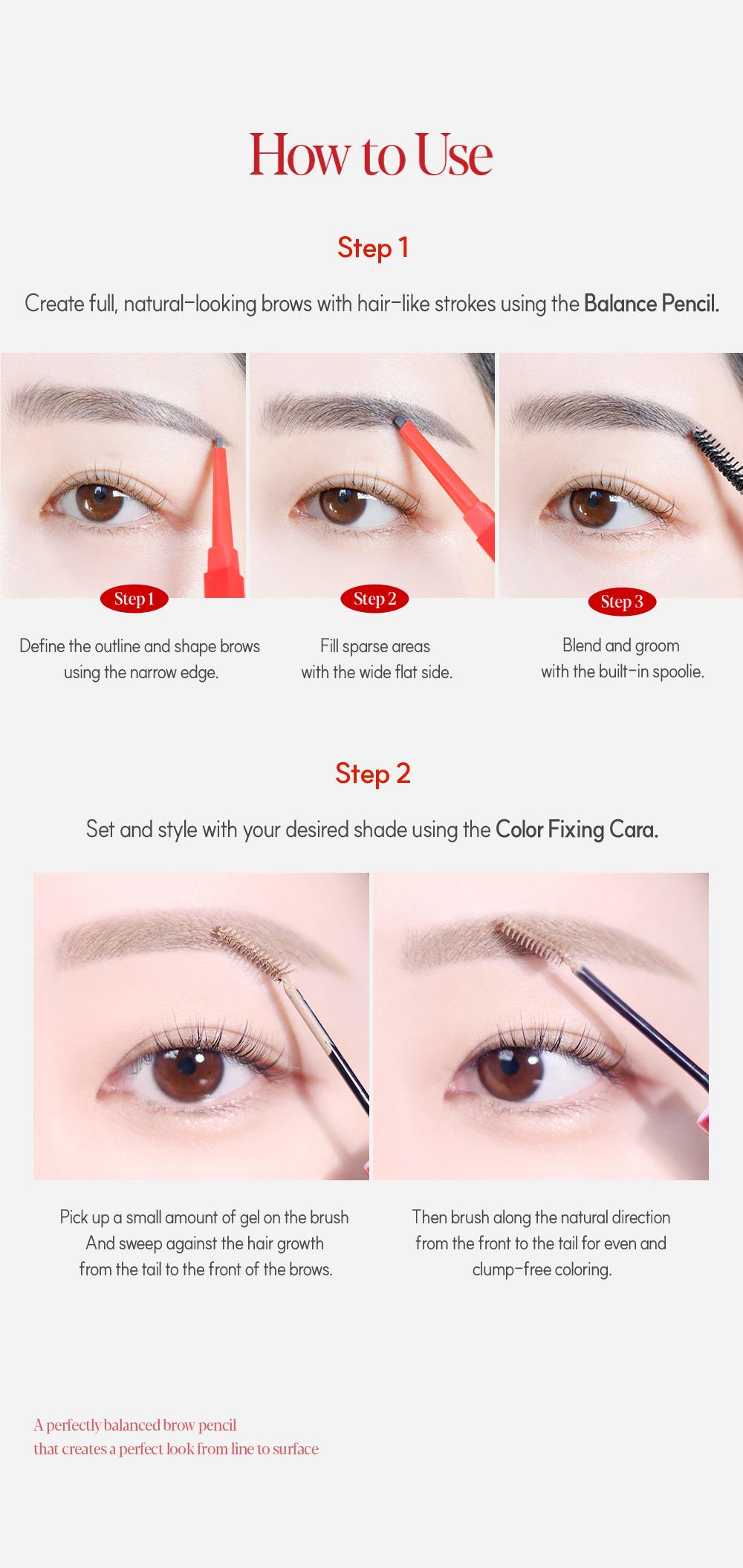 [Espoir Official] The Brow Balance Pencil | Leaf-Shaped Brow Pencil for Precise & Natural Lines, Easy to Draw Fine Hair Strokes | Available in 6 Shades