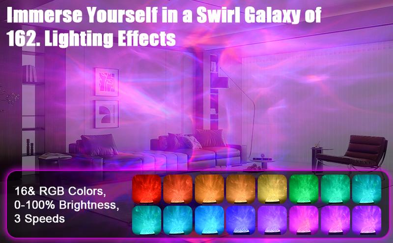 2 In 1 Aurora Borealis Light, 16-Colors Northern Lights Night Light Projector, Star Cloud Projection Lamp with Remote Control, USB Charging Aurora Projector Suitable for Bedroom Home Decoration Gift(Aurora & Star Cloud) round 2 In 1 Aurora Borealis Light, 16-Colors Northern Lights Night Light Projector, Star Cloud Projection Lamp with Remote Control, USB Charging Aurora Projector Suitable for Bedroom Home Decoration Gift(Aurora & Star Cloud) round