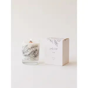 No. 02 Basil Eucalyptus - 12 oz Glass Botanical Candle