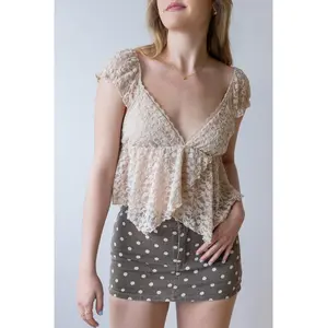 Sheer Lace Butterfly Top