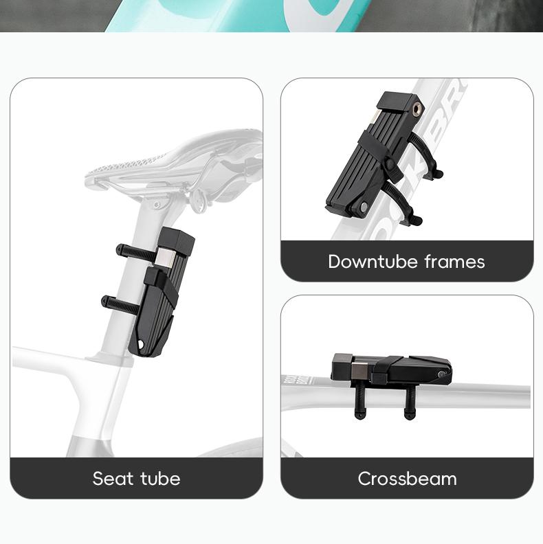 ROCKBROS Folding Bike Lock, Bicycle Lock Heavy Duty Anti Theft, Bike Locks with Mounting Bracket, Durable Alloy Scooter Lock,67 cm/26 inches ROCKBROS Folding Bike Lock, Bicycle Lock Heavy Duty Anti Theft, Bike Locks with Mounting Bracket, Durable Alloy Scooter Lock,67 cm/26 inches