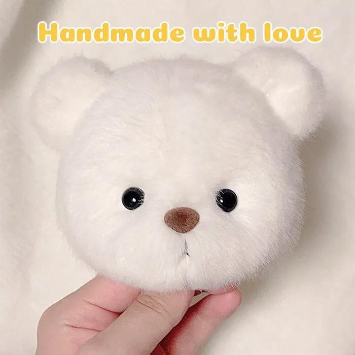 Getahug Love Strawberry Bear, Handmade dointed Teddy Bear Gift Weighted Stuffed Animal Interactive Realistic Bunny, Little Gifts for Girls