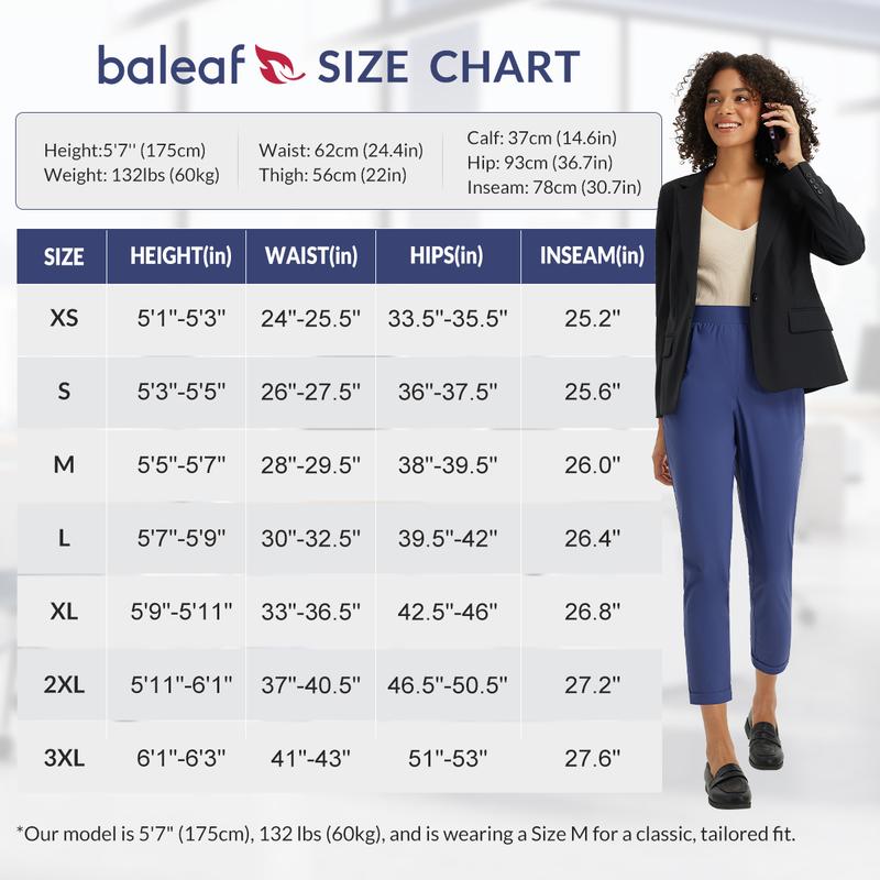 baleaf Womens 25.5" Petite Business Casual Lightweight Stretch Travel Pants Zipper Pockets Ankle Dress Trousers Work Office Golf Daily Teacher Interview baleaf Womens 25.5" Petite Business Casual Lightweight Stretch Travel Pants Zipper Pockets Ankle Dress Trousers Work Office Golf Daily Teacher Interview