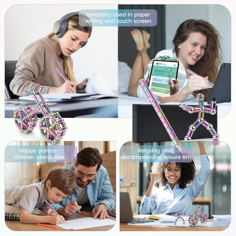 2026 Upgrade Version Stress Relief Pen for Boys & Girls Aged 8-12, Multifunctional Transformable Magnetic Pen, Perfect Gift for Teens & Adults