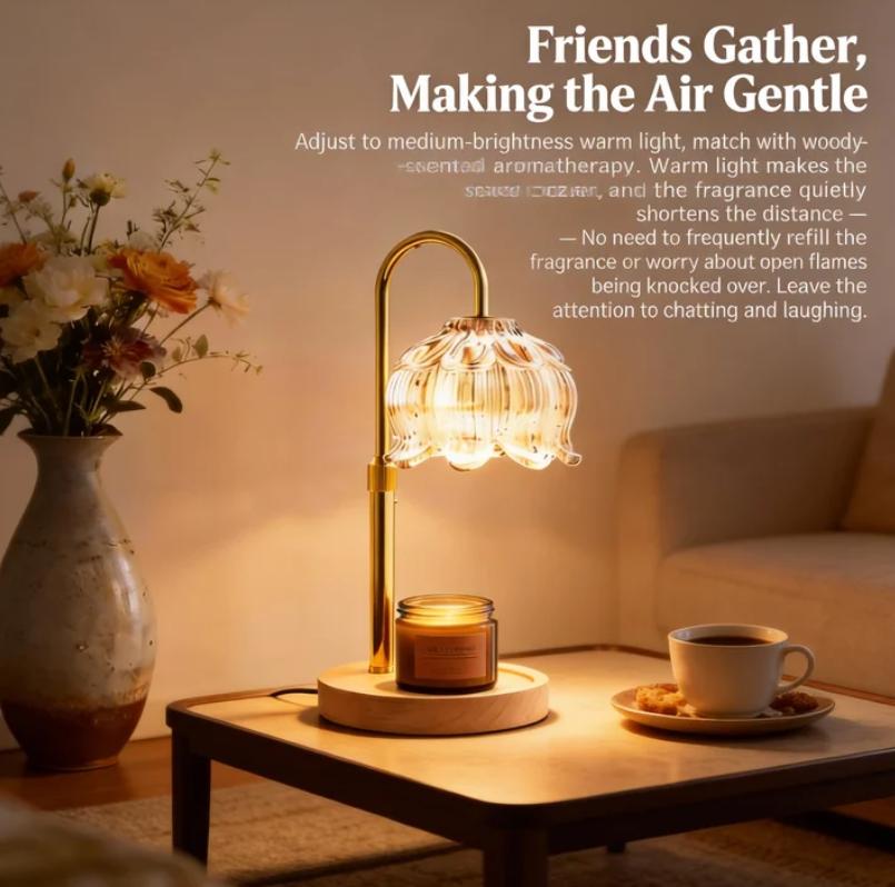 Candle Warmer Lamp，Electric Candle Warmer with Timer & Dimmer，Mom Christmas Birthday Gifts for Women, House Warming Gifts New Home Bedroom Decor,Includes 3 bulbs