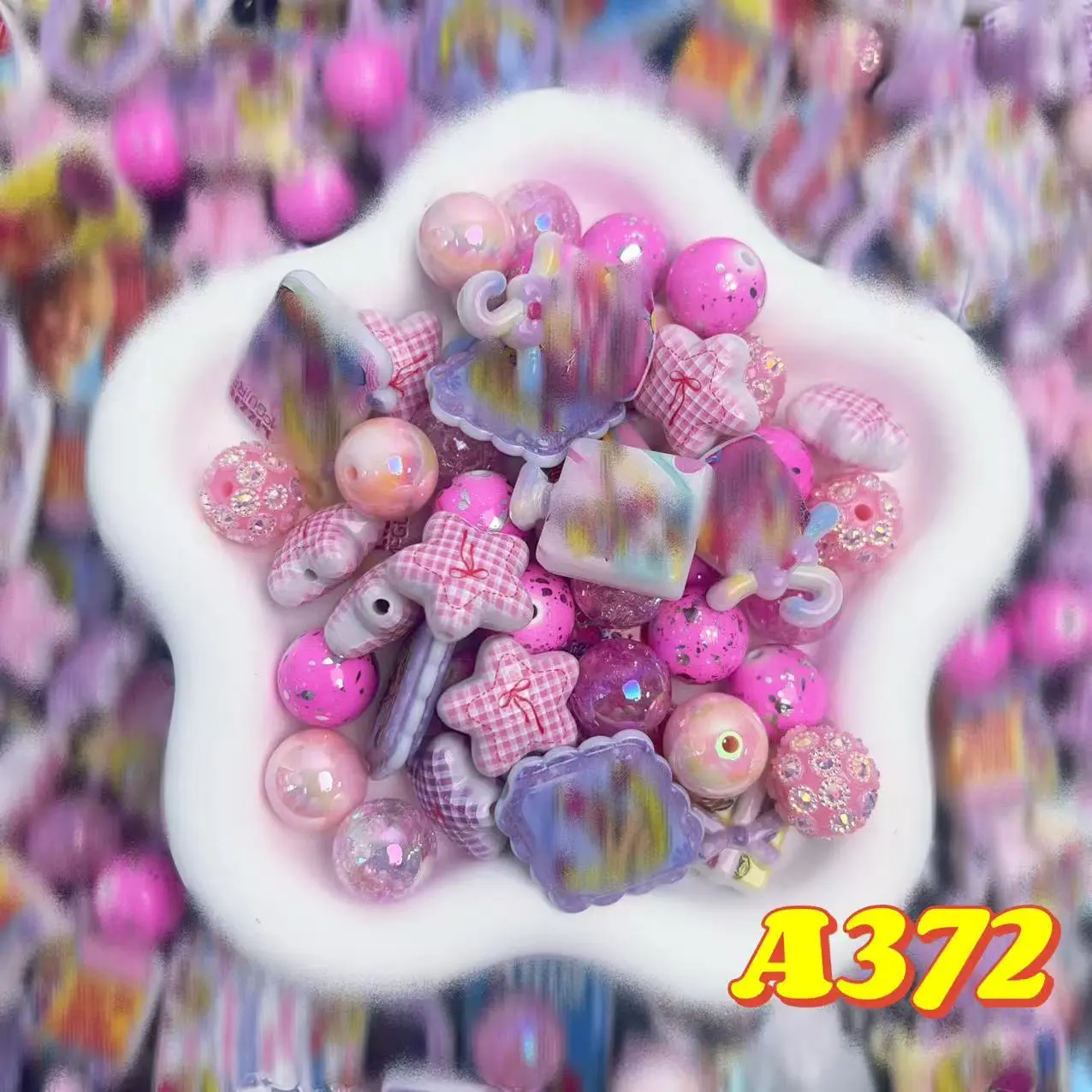 Rainbow-Daily New Arrivals |Acrylic Bead Mix for DIY Craft Beadable Pen Bracelets Phone Charms Necklaces Versatile Use