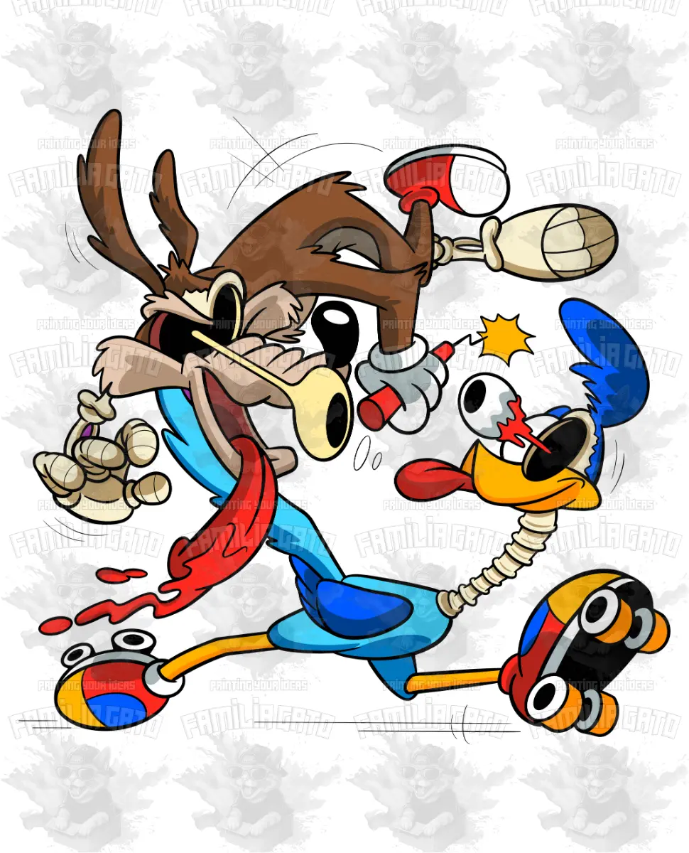 Urban Cartoon 14 DTF Transfer, DIY Kit for Customized Craft, Hot Peel Design, Durable for All Fabric Types
