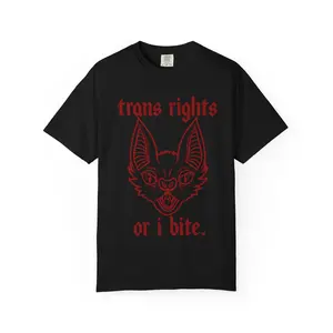 Trans Rights "I Bite" T-Shirt — Support Trans Defense