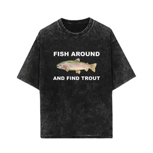“Fish Around And Find Trout Fishing T-Shirt | Funny Angler Meme Tee”