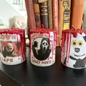 Bloody horror handmade blood drip candles