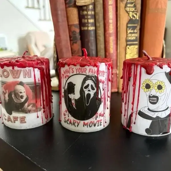 Bloody horror handmade blood drip candles