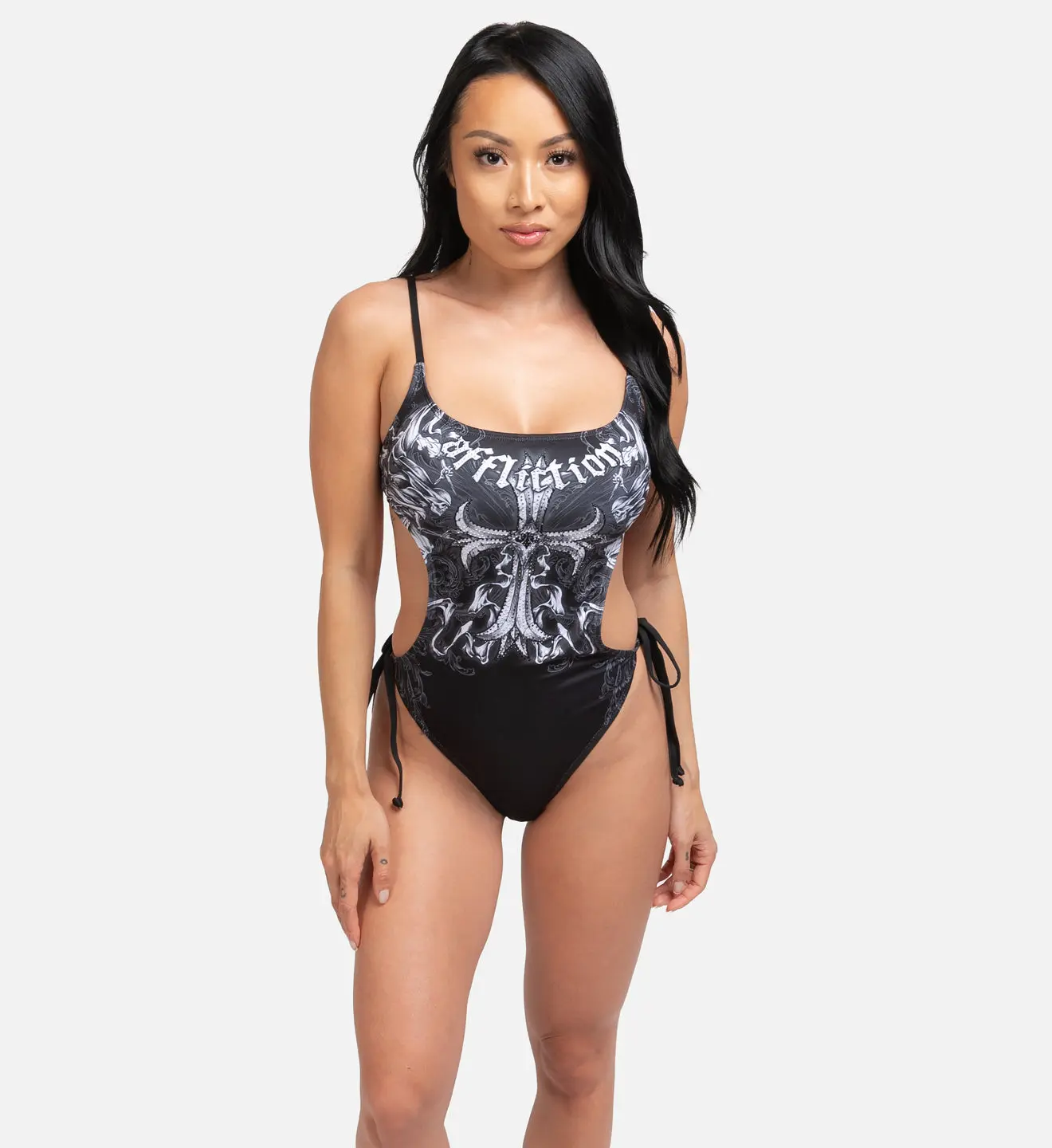 Affliction Women's One-Piece Swimsuit Jump Monokini Affliction Women's One-Piece Swimsuit Jump Monokini