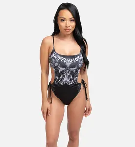 Affliction Women's One-Piece Swimsuit Jump Monokini