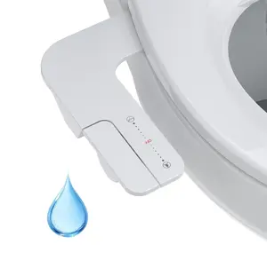 Garvee Dual Nozzle Bidet Attachment, Non-Electric - Adjustable Water Pressure Handle, Ultra-Slim Design for Elongated Toilets.  Easy Installation, No Electricity Needed for Feminine & Posterior Wash