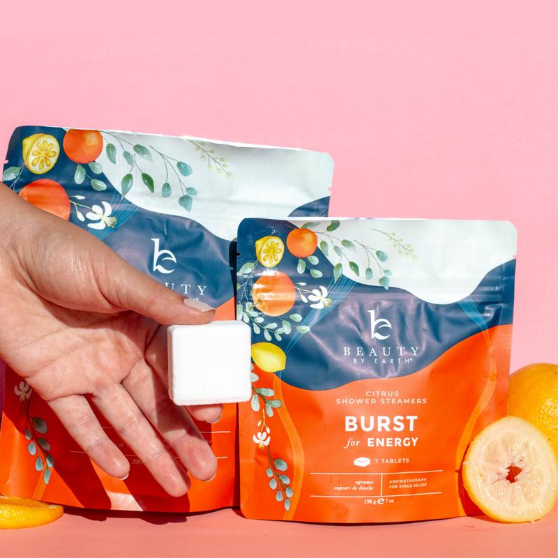 Beauty by Earth 7 Pack Shower Steamers - Gentle Aromatherapy Blend Lavender Citrus Eucalyptus Rosemary Menthol Scented Soothing Comfort Spa at Home Relaxation