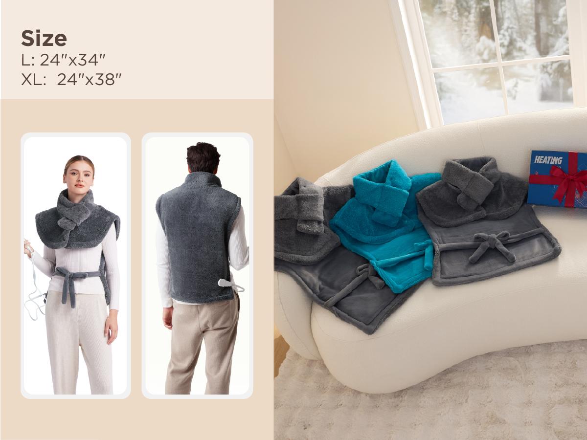 Bedsure Heating Pad for Back Pain Relief - Father's Day & Birthday Gifts for Women Men Moms, FSA HSA Eligible, Electric Heated Pad for Neck and Shoulders, ETL Certified, Extra Large 24"x34"