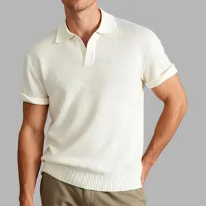 2026 #SummerVibes New Spring & Autumn Comfortable Versatile Stylish Elegant Business Fashion Trending Unisex Adhesive Fiber Polyester Pullover Short Sleeve Knit Sweater Polo Casual