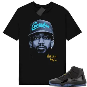 Men's / Women's Black Nipsey Big Face Matching Sneakers Streetwear Classic Fit - Fashion, Fabric Unisex Heavy Cotton T-Shirt
