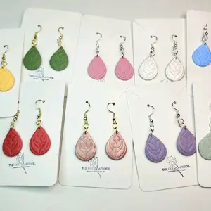 Floral Teardrop Dangles in Assorted Colors