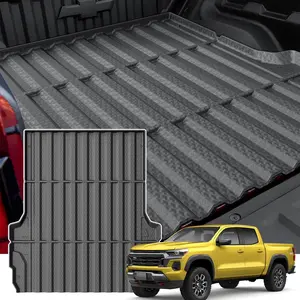 Canvcle 5FT Truck Bed Mat for 2023-2026 Chevy Colorado & GMC Canyon High Edge TPE Rubber All Weather Protection Custom Fit Non-Slip Liner
