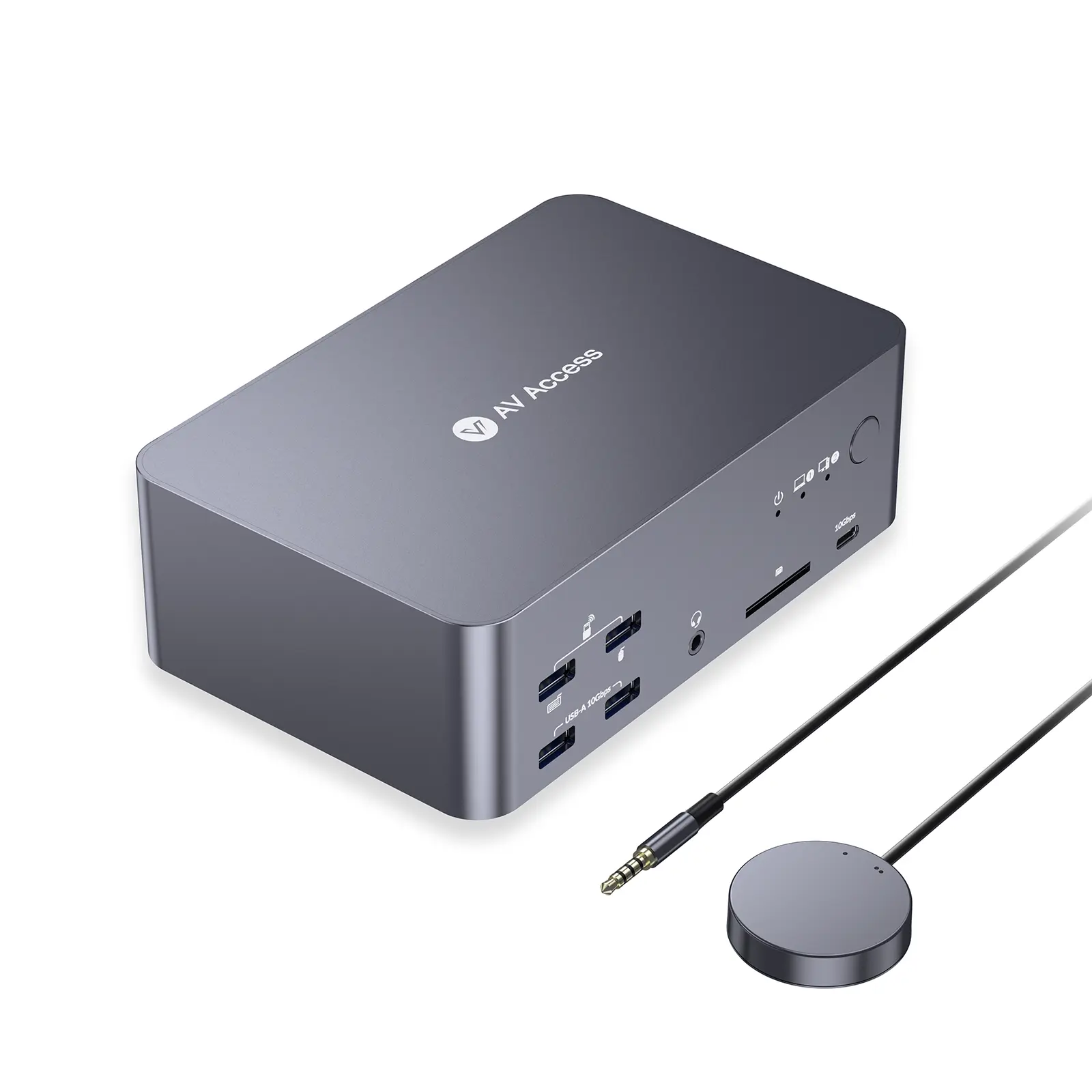 AV Access iDock B23 8K Triple Monitor KVM Switch Docking Station for Laptop & Desktop, 12-in-1, 100W PD, 8K@60Hz/4K@165Hz/1440P@240Hz