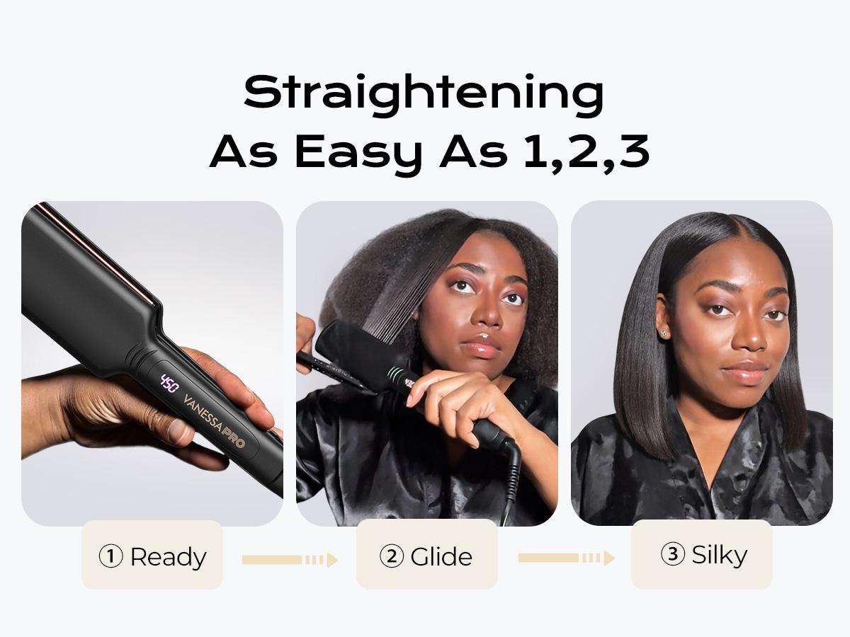 VanessaPro OneShot Hair Straightener Styling Flat Iron for Professional Salon Results and All Hair Types Hair Styling Tools