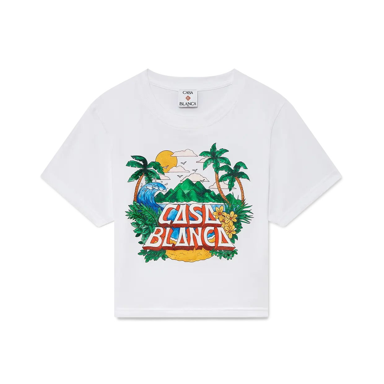 CASABLANCA Casa Beach Wave Baby Tee Womens Apparel