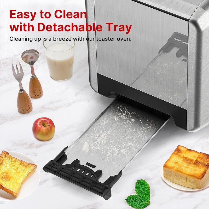 Whallultra Touch Screen Toaster 2 Slice, Stainless Steel Digital Timer Toasters with Sound Function, Smart Extra Wide Slots Toaster with Bagel, Cancel, Defrost (silver)