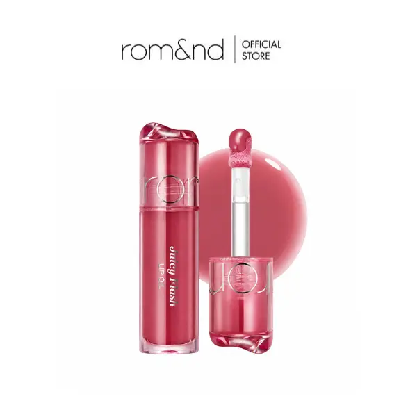 [Wrinkle-Blurring Lip Oil] rom&nd Juicy Flash Lip Oil – High-Shine Glossy Tint, Deep Hydration, Non-Sticky 5.0g