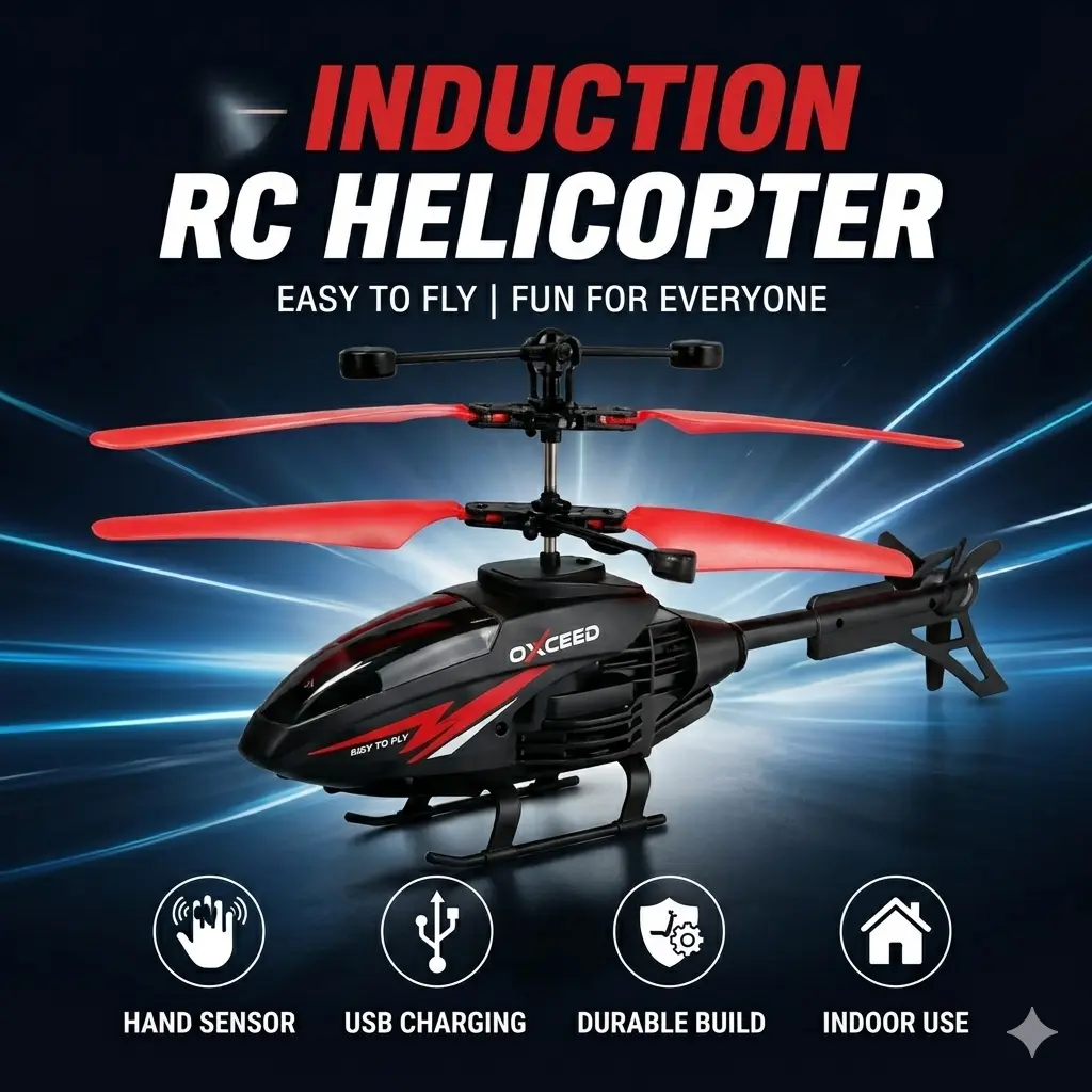 Upgraded 2.5CH Mini RC Helicopter - Remote Control Aircraft Toy with Hand Sensor Control, IR Remote, Hovering Function, LED Lights, Rechargeable Battery for Indoor Play (Teens)