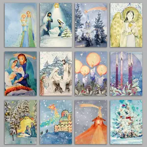 Traditional Religious Christmas Cards, Set of 24