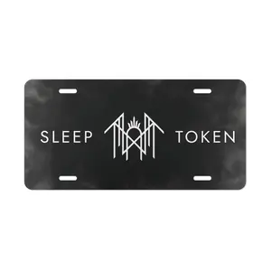 Sleep Token Logo Custom Vanity License Plate for Garage or Home Decor, Truck Tag, Decoration, Gift For Him and Her